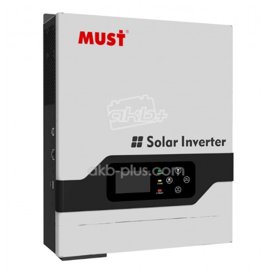 Гібридний інвертор MUST PV18-1512VPM, 1500W, 12V, струм заряду 10/20A, 160-275V, MPPT (60А, 15-145 Vdc) - купить